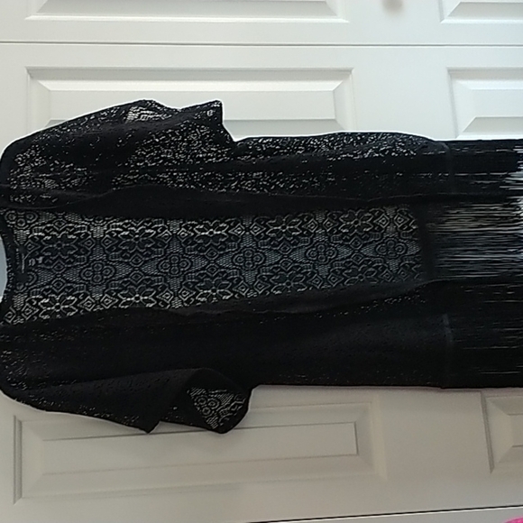 Atmosphere Black Lace Beach Cover-up S/M - Picture 2 of 11